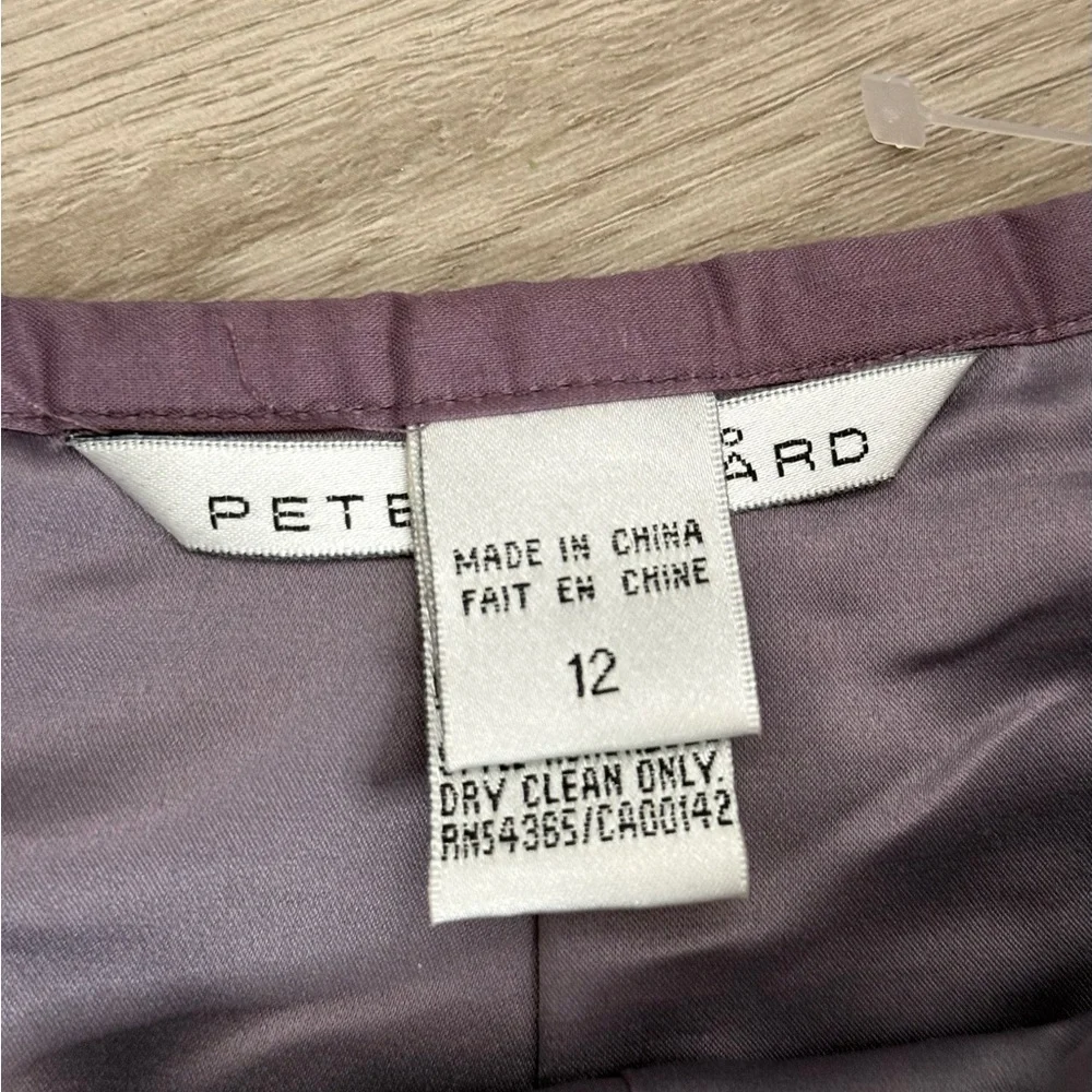 Peter Nygard A-line Skirt Purple and Gold Lace & Embroidered Tulle Lining Sz.12 - Picture 9 of 11